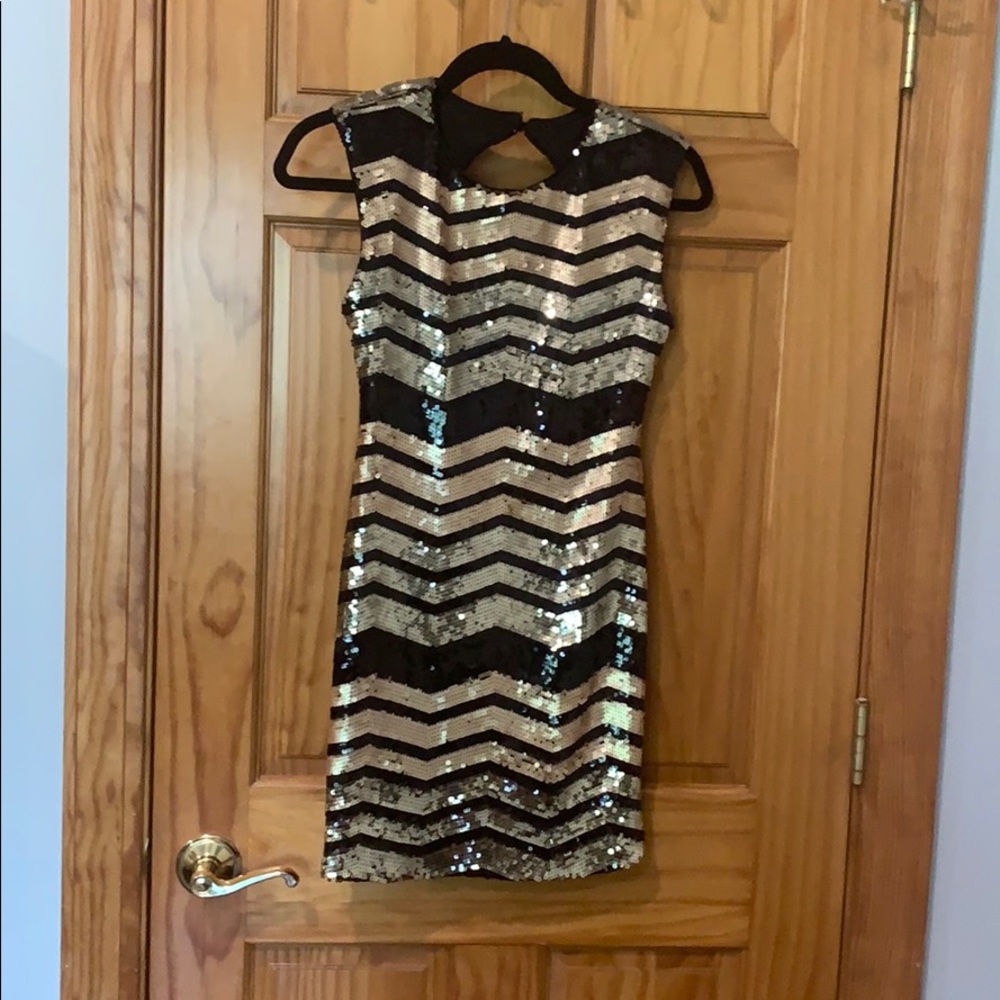 Black and Gold Cocktail Dress